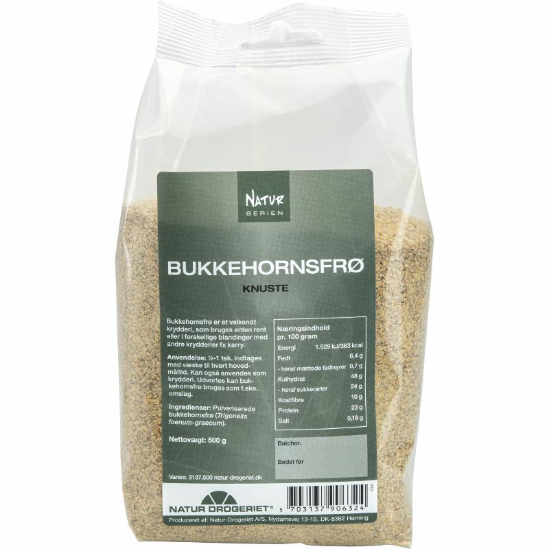 Bukkehornsfrø knust 500 g